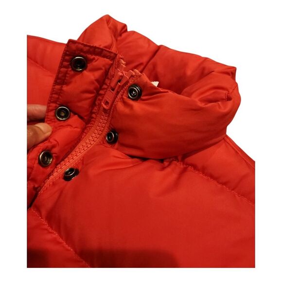 J.Crew Women Small Down Feather Puffer Vest Jacket Red Coral Fleece Lined Warm - Picture 8 of 10